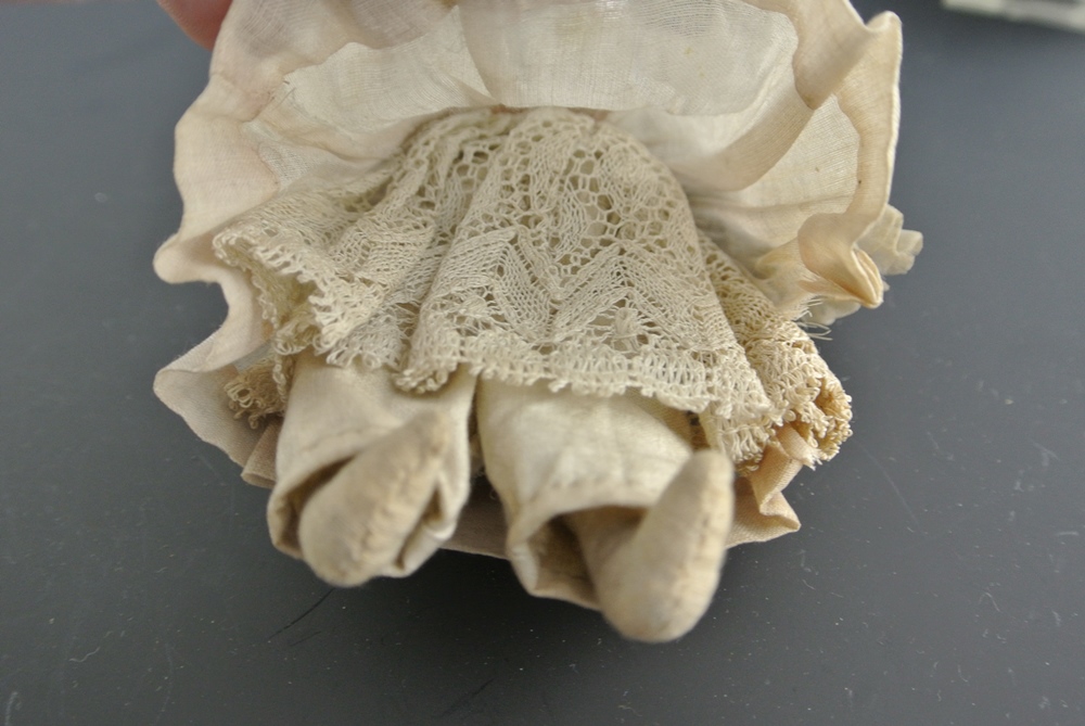 Antique Porcelain Head Small Doll & Two Modern Children