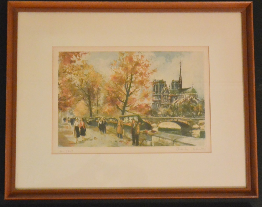 Two Charles Blondin Signed and Numbered Framed Prints Of Paris