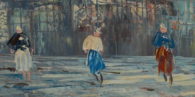 Original Oil Painting on Canvas  Signed by Caroline C. Burnett