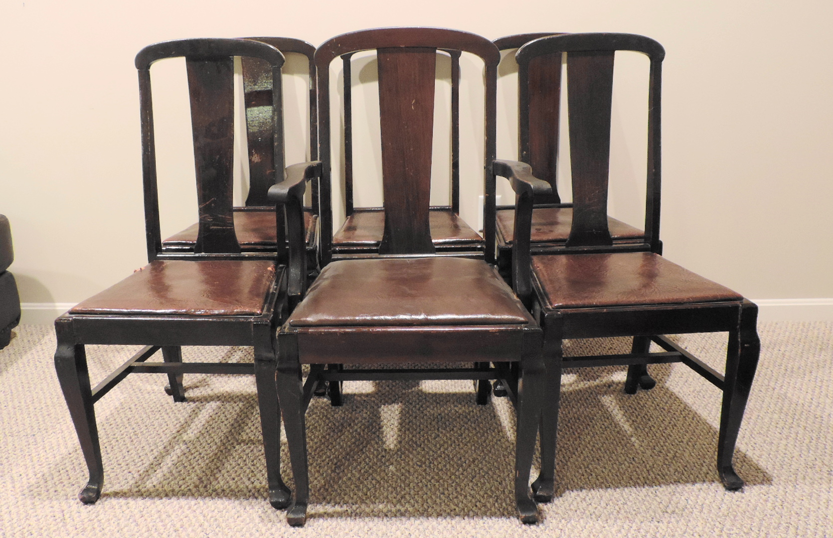 Six Vintage Dining Chairs