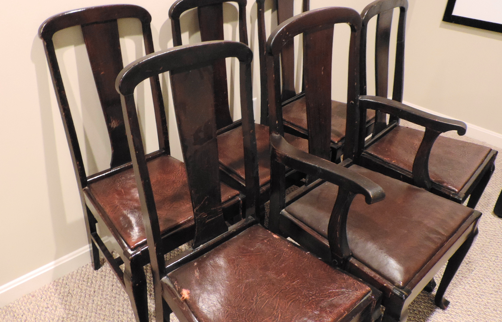 Six Vintage Dining Chairs