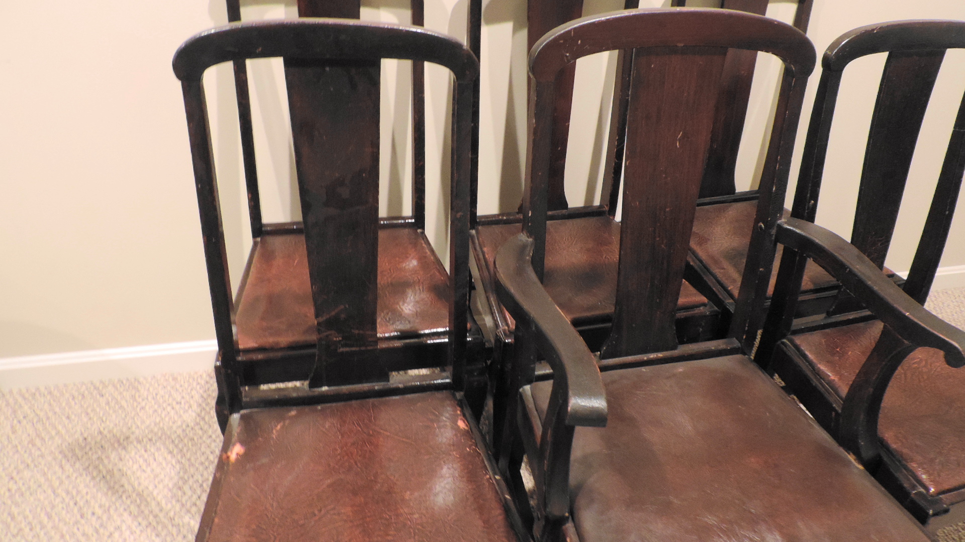 Six Vintage Dining Chairs