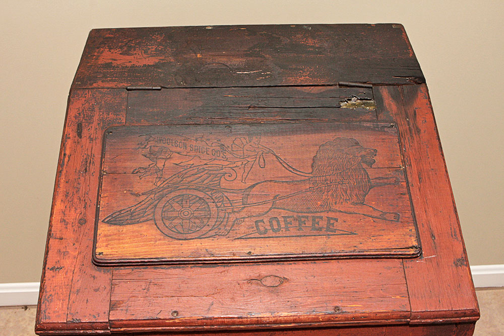 Lion Coffee Bin from the Woolson Spice Company