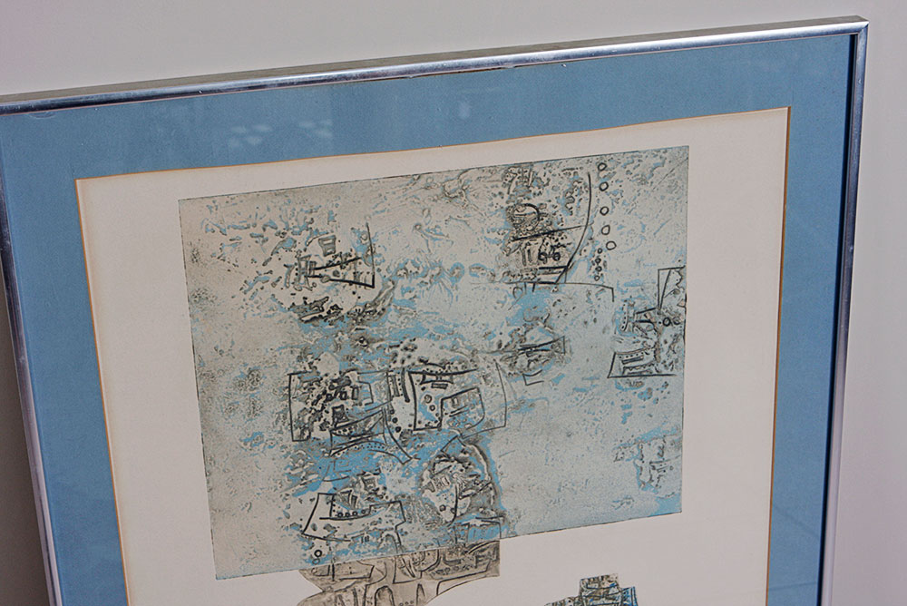 Framed Modern Art Print by Korean-Born Artist Kyu-Baik Hwang