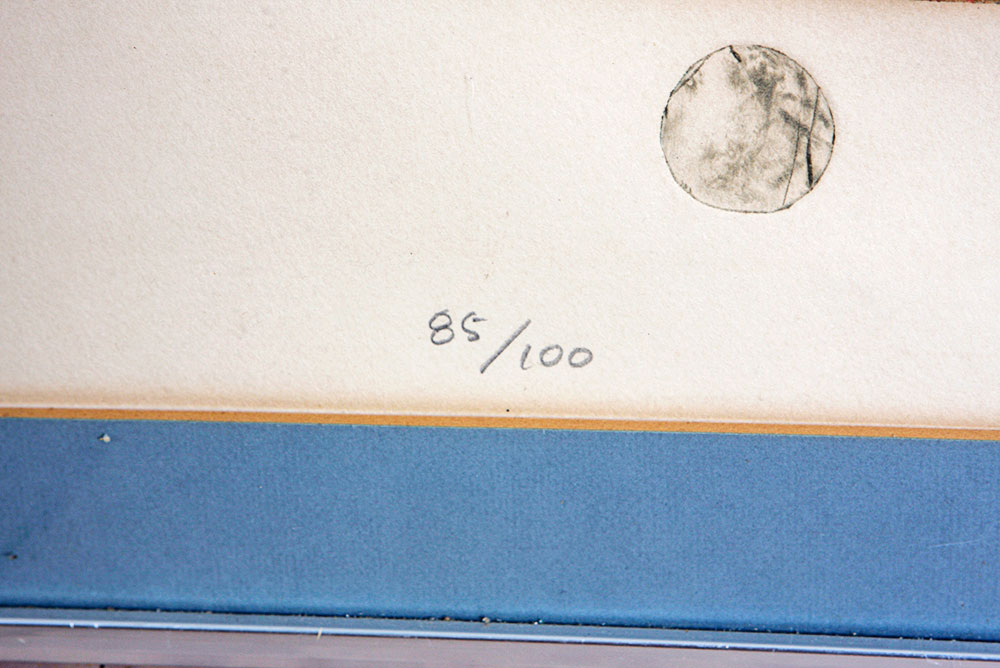 Framed Modern Art Print by Korean-Born Artist Kyu-Baik Hwang