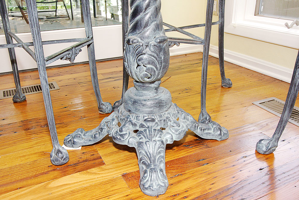 Tall Cast Aluminum Patio Table and Chairs