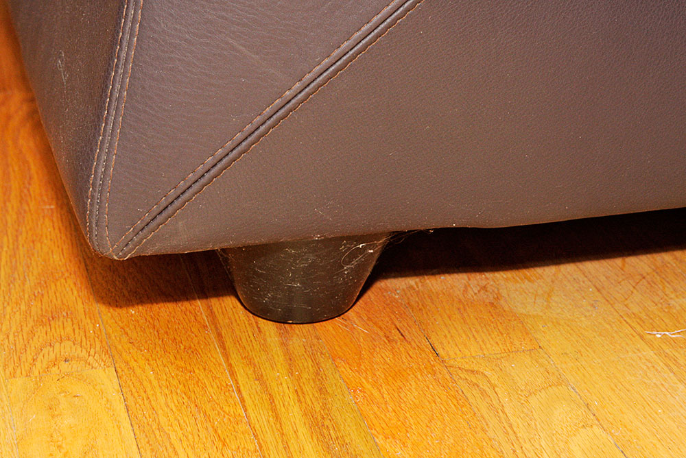 Navy Blue Leather Sofa