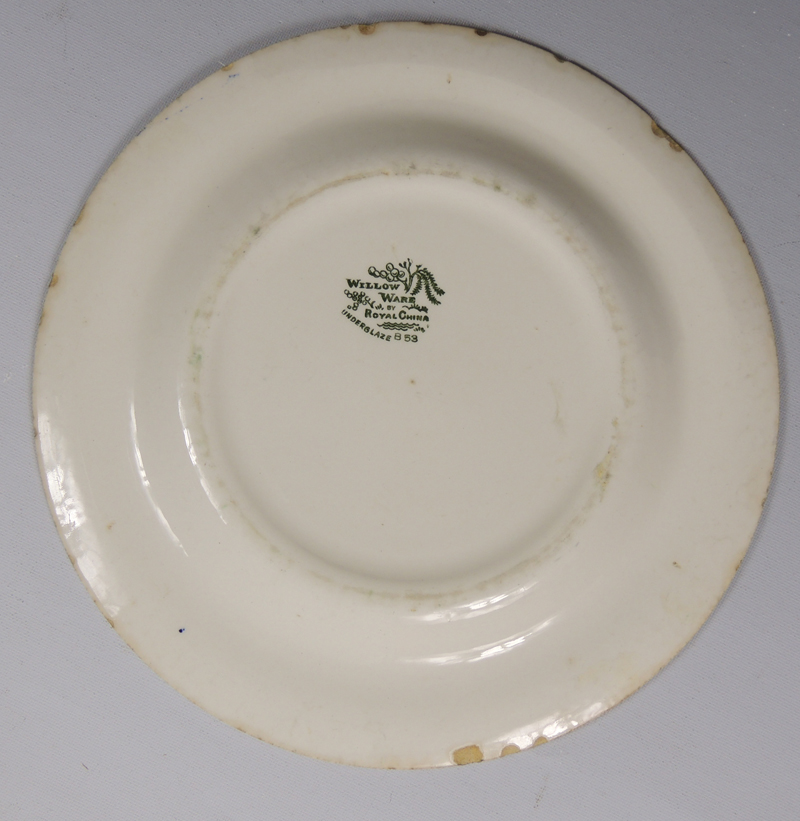 Vintage Willow Ware Platter and Plates