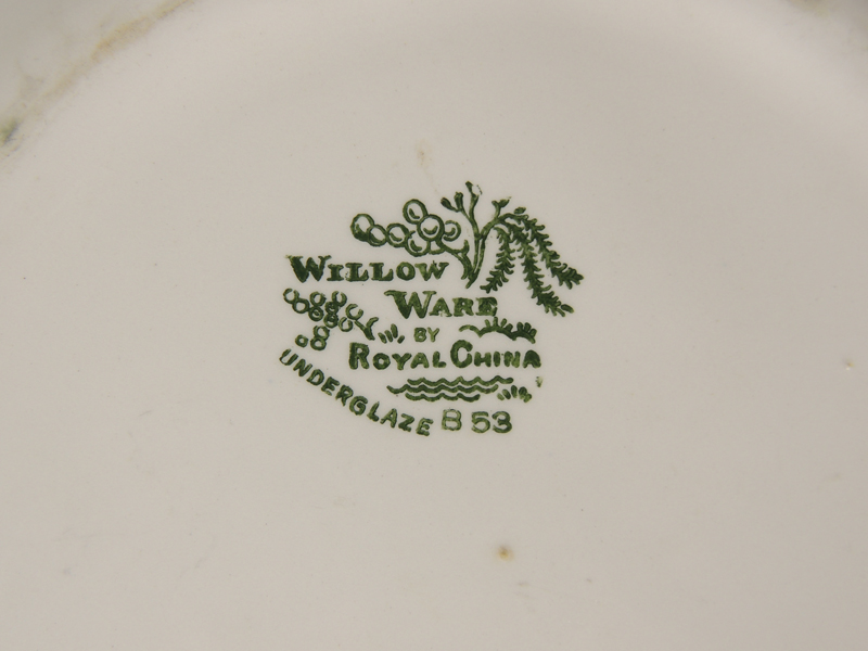 Vintage Willow Ware Platter and Plates