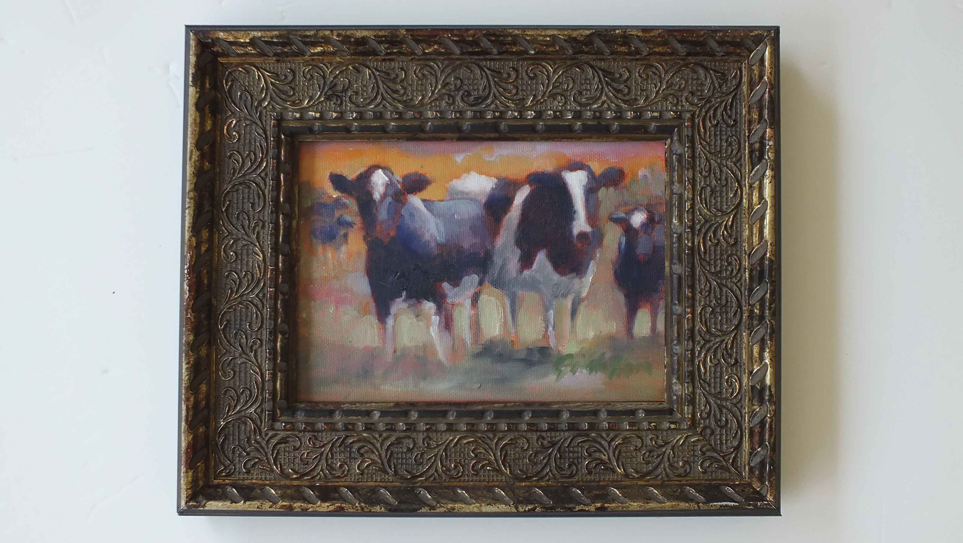 Original Gilda Horn Oil "Cow" Painting