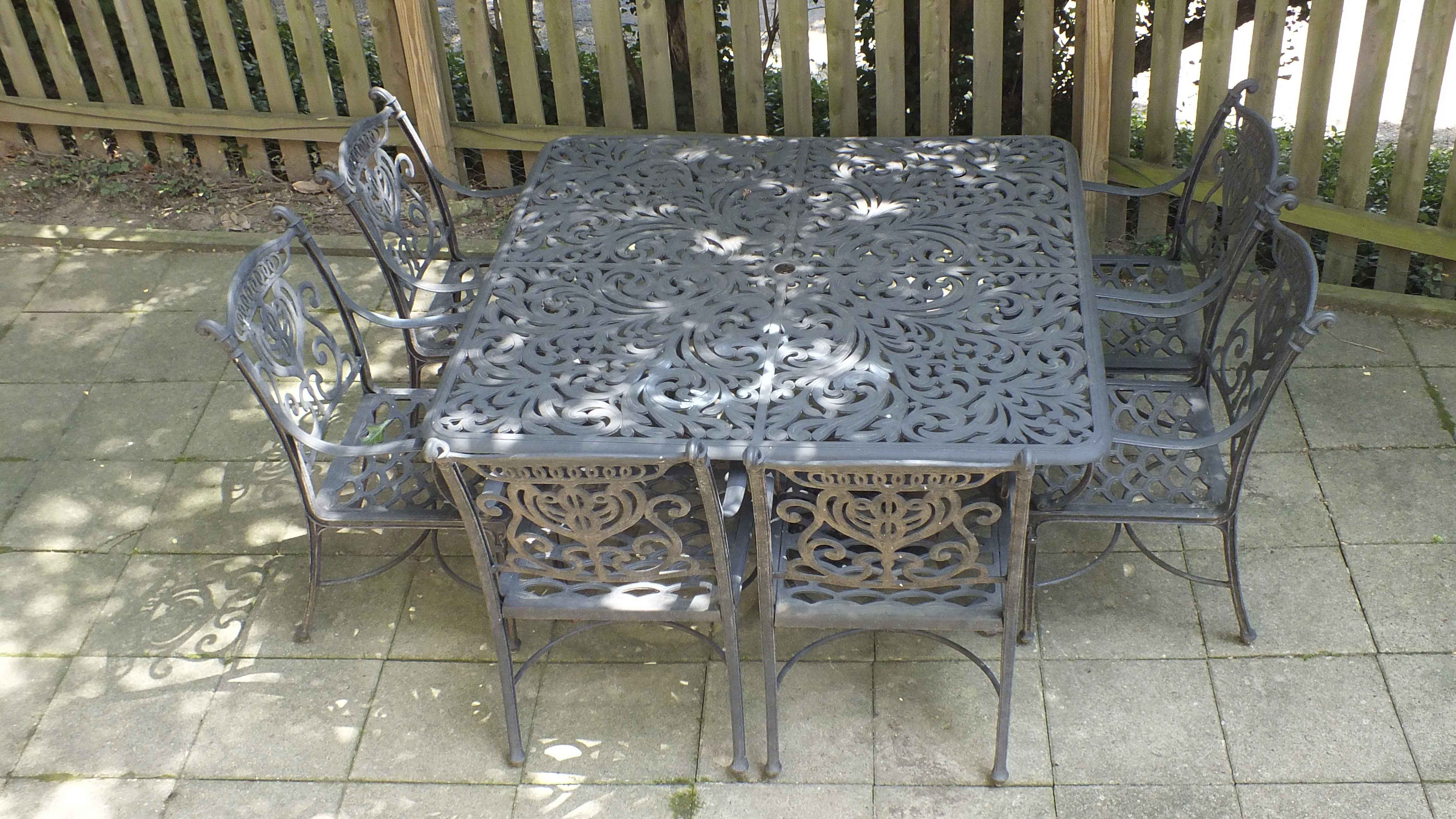 Cast Iron Patio Dining Set