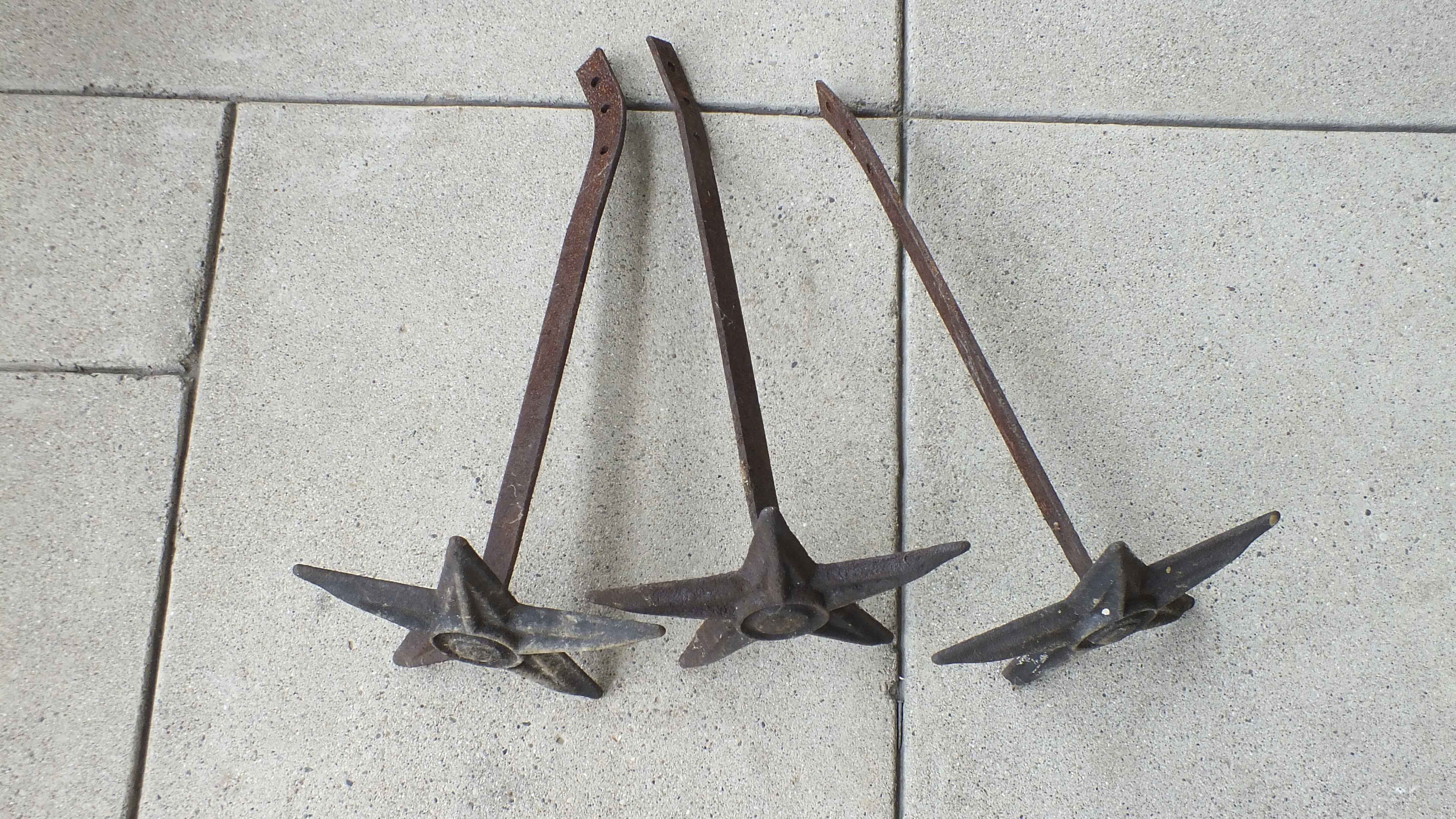 Three Antique Cast Iron Architectural Masonry Stars