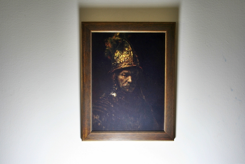 Vintage Rembrandt Reproduction Print on Board 