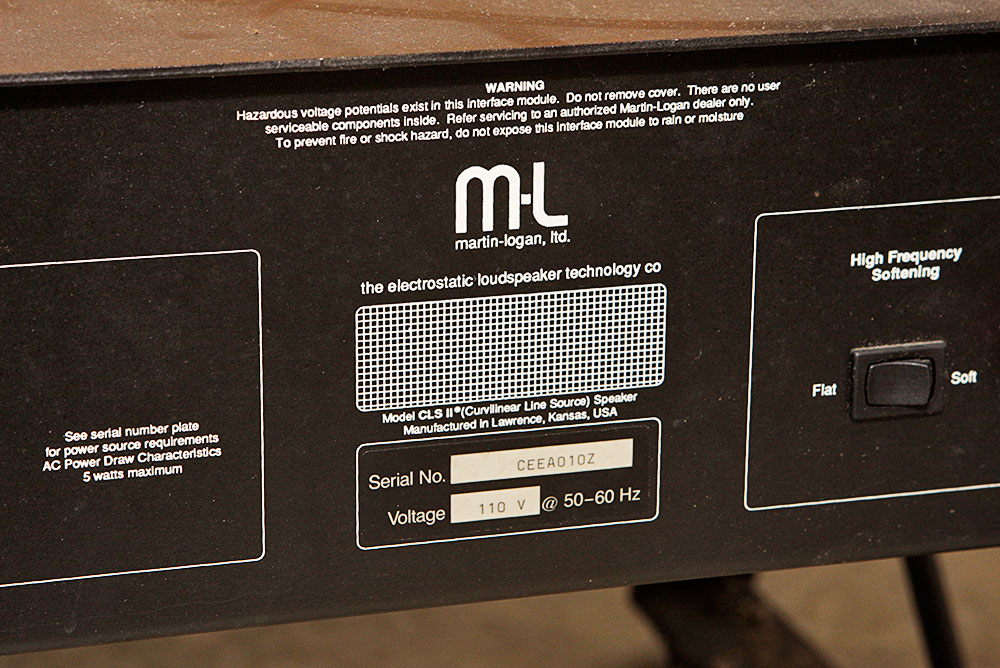 Large Martin Logan CLS II Speakers