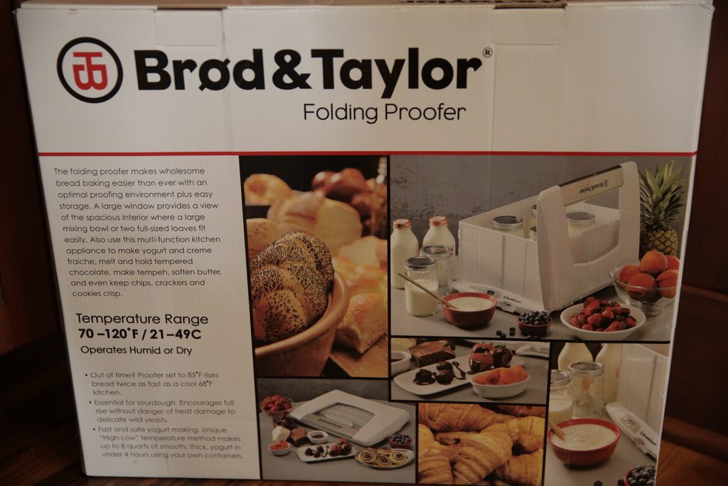 New Brod and Taylor Folding Proofer