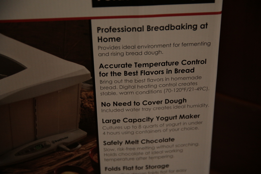 New Brod and Taylor Folding Proofer