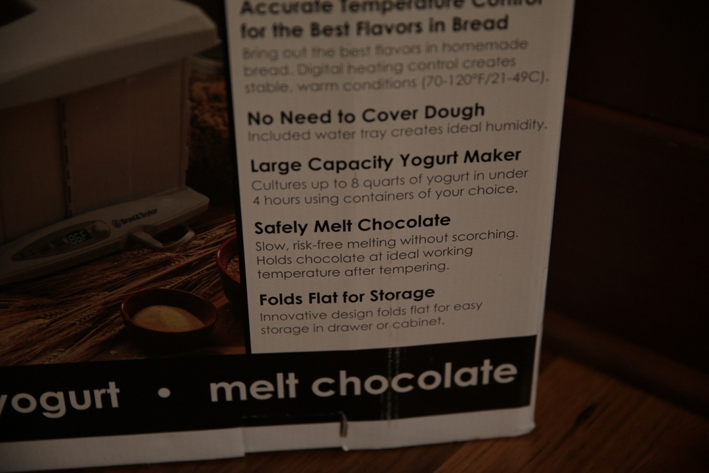 New Brod and Taylor Folding Proofer