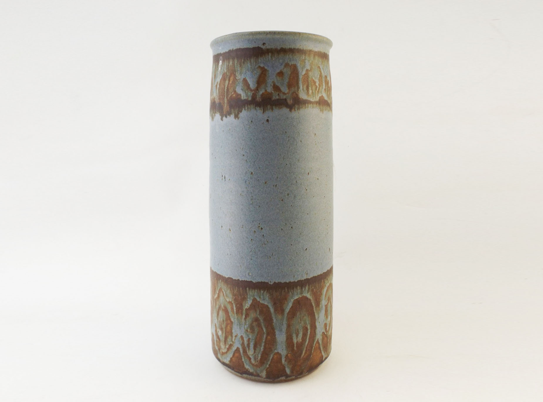 Signed Wishon Harrell Modernist Stoneware Vase