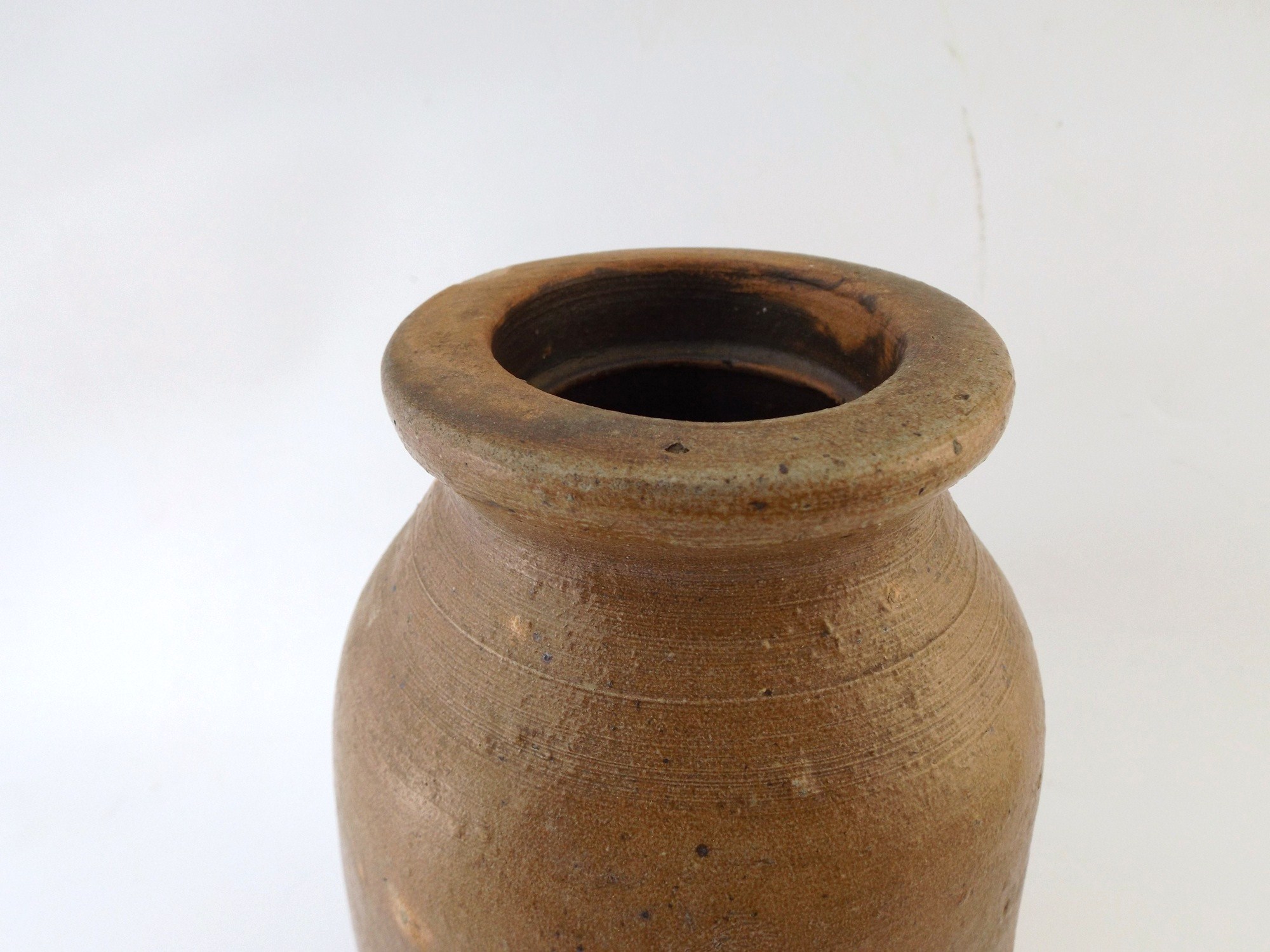 Brown Stoneware Jar