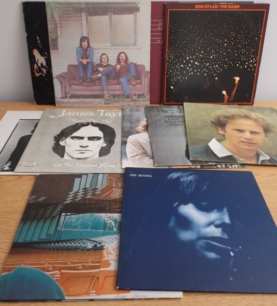 Assortment of 1970s Folk Rock Artist Vinyl Records