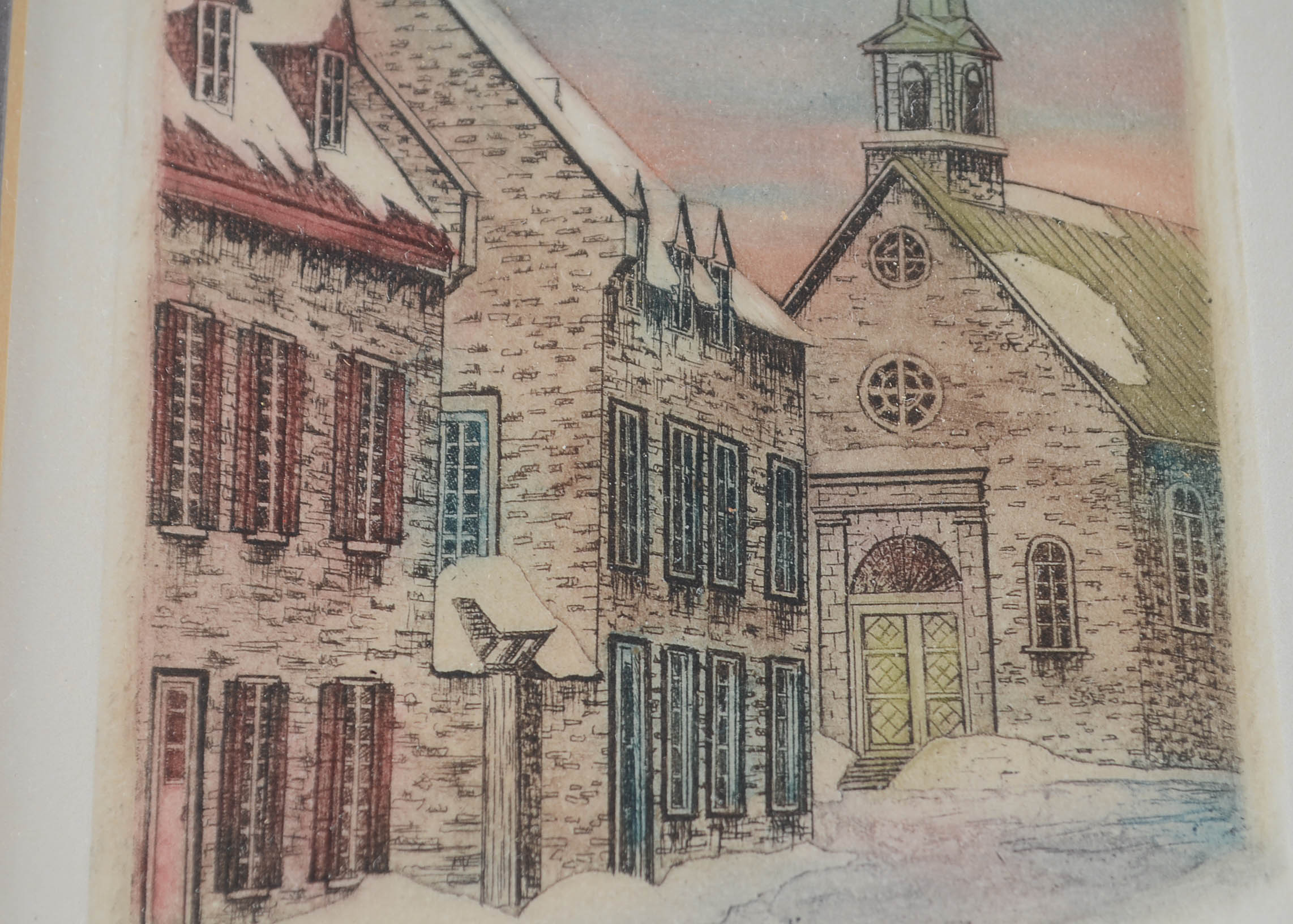 Maurice Jobin Signed Hand Colored Engraving