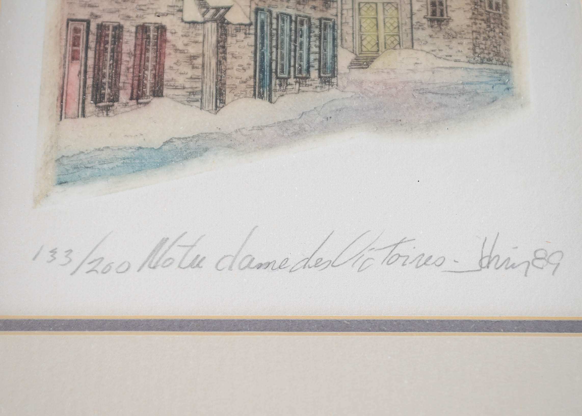 Maurice Jobin Signed Hand Colored Engraving