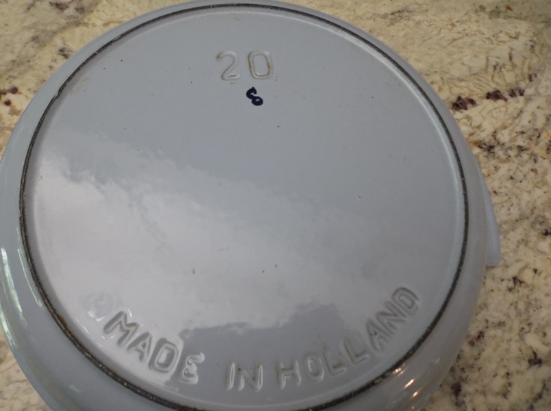 Four-Piece Set of DRU Enameled Cast Iron Cookware 