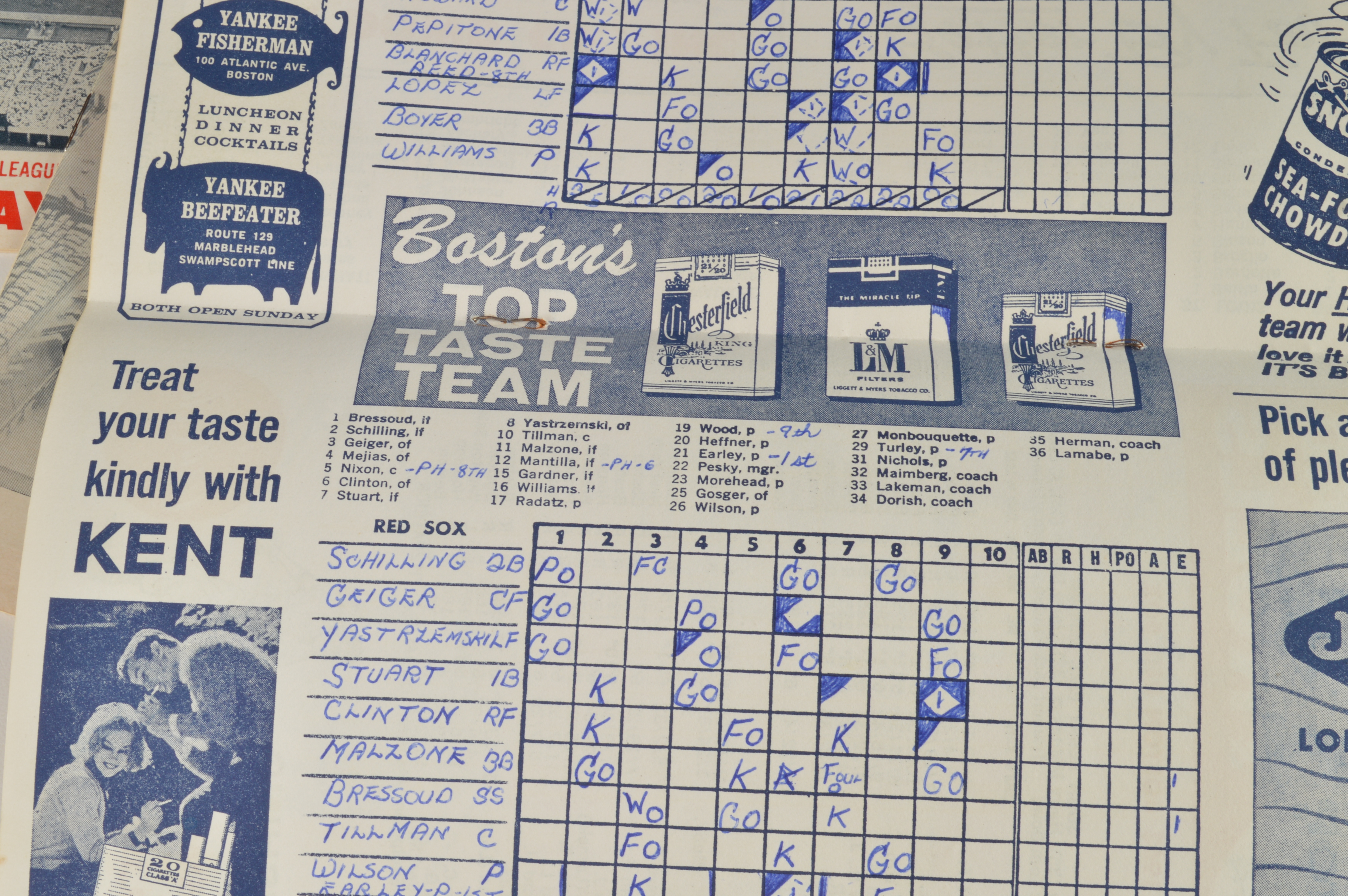 Vintage 1960s Boston Red Sox Baseball Lot