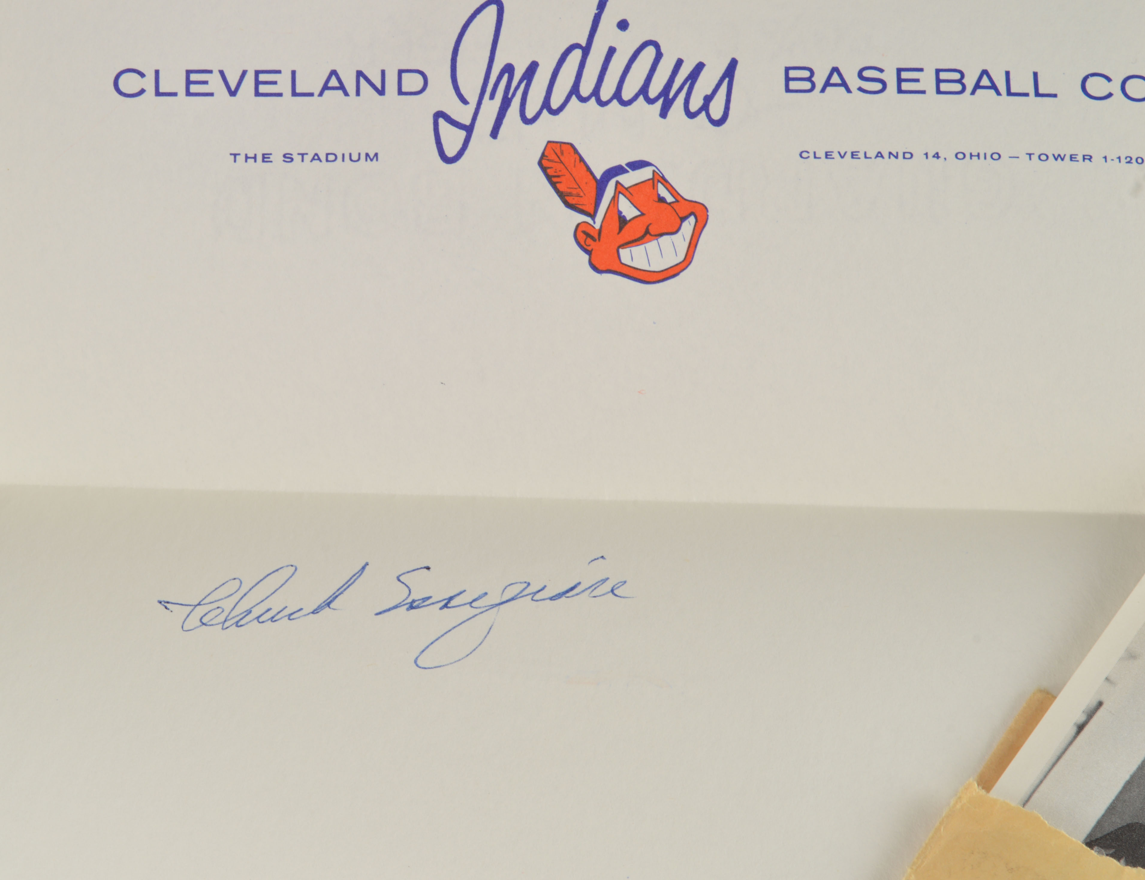 Vintage Cleveland Indians Baseball Lot
