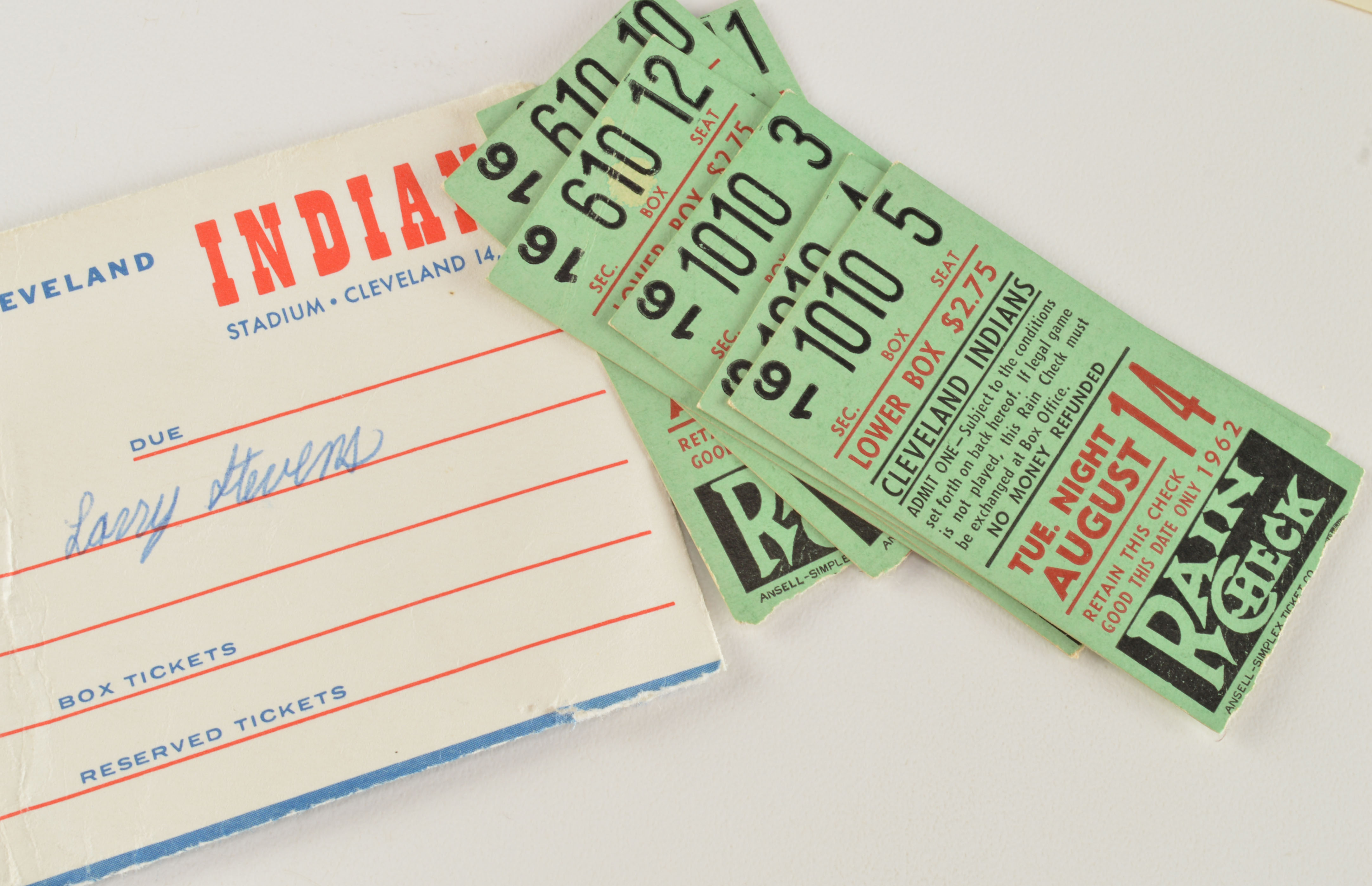 Vintage Cleveland Indians Baseball Lot