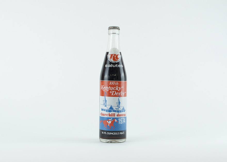 100th Kentucky Derby Commemorative RC Cola Bottle from 1974
