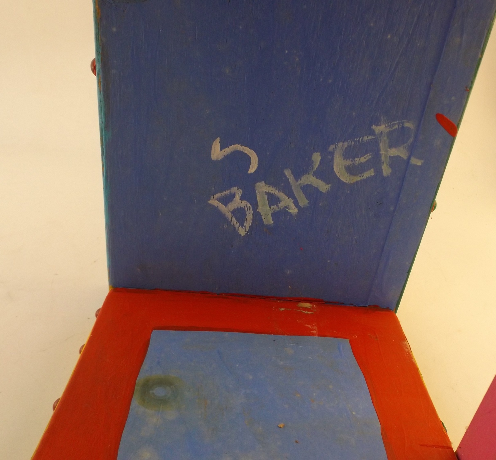 Signed Folk Art Painted Child's Chair