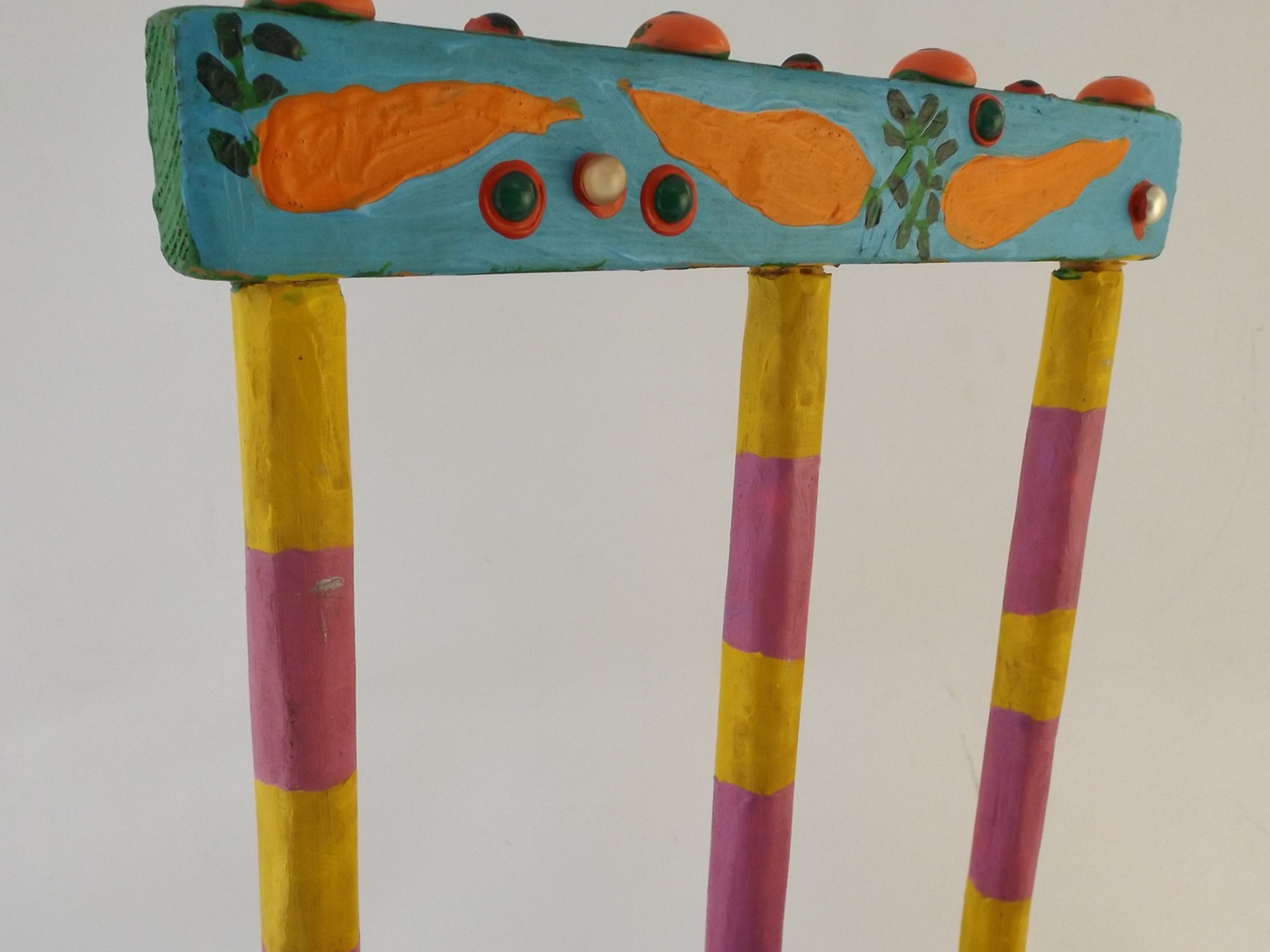 Signed Folk Art Painted Child's Chair