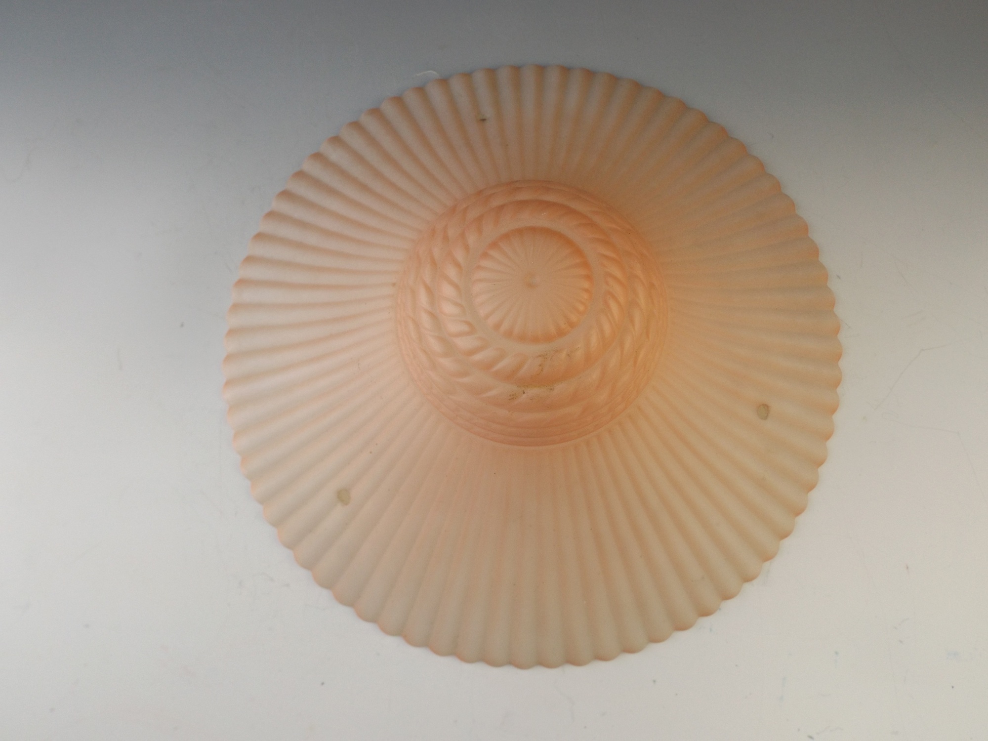 1930s Pink Depression Glass Ceiling Shade