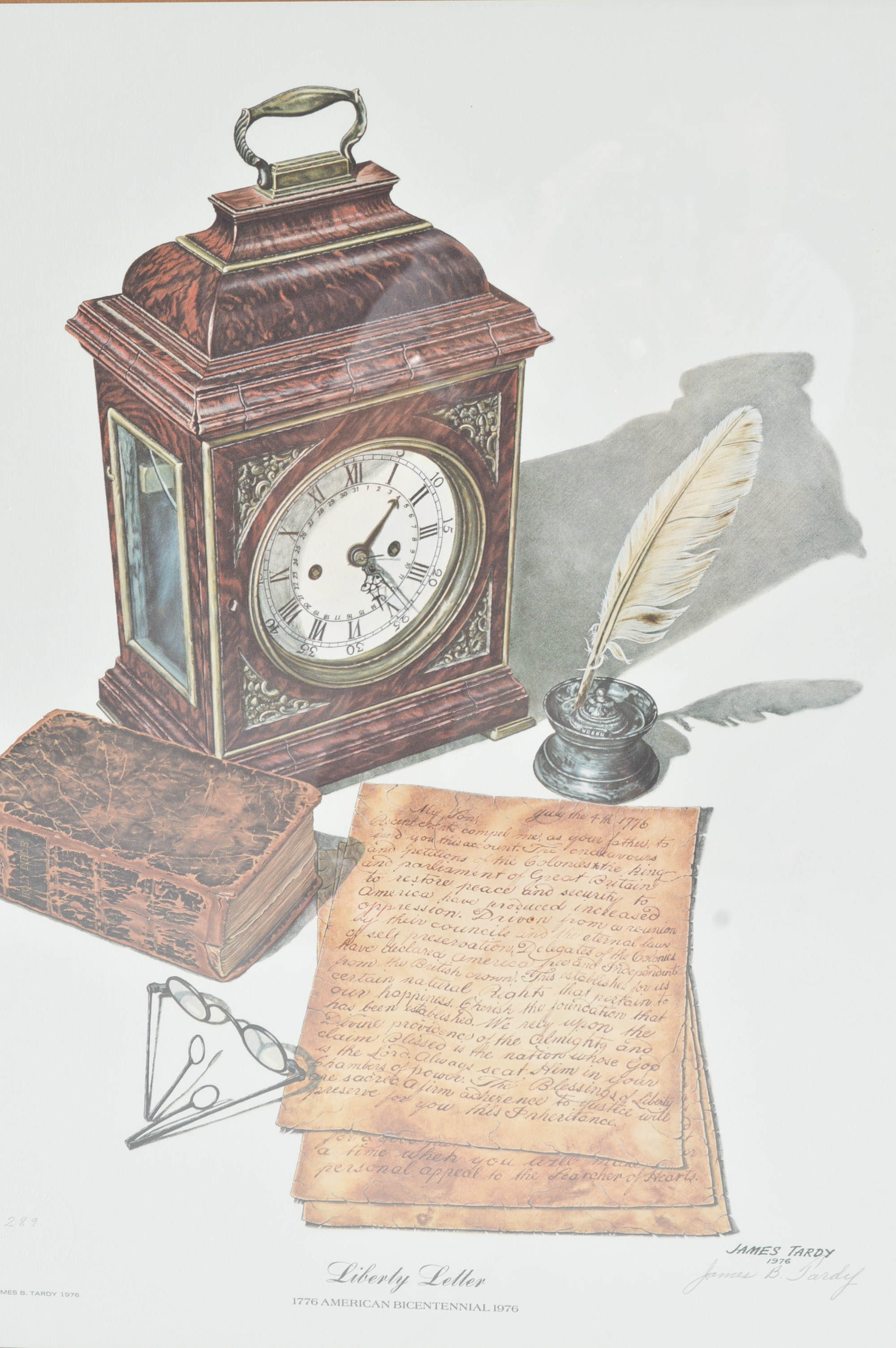 Framed "Liberty Letter" Limited Edition Print by James B. Tardy