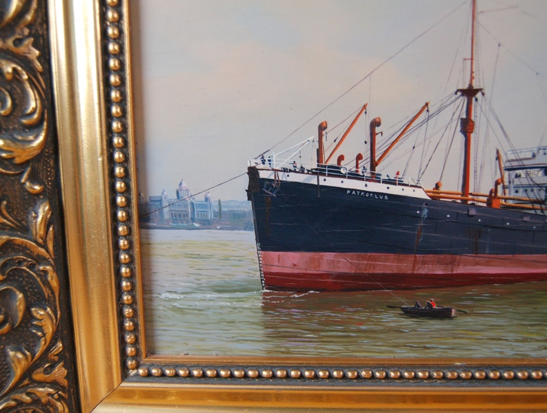 Joseph Wilhelm Original "S.S. Patroclus" Oil Painting