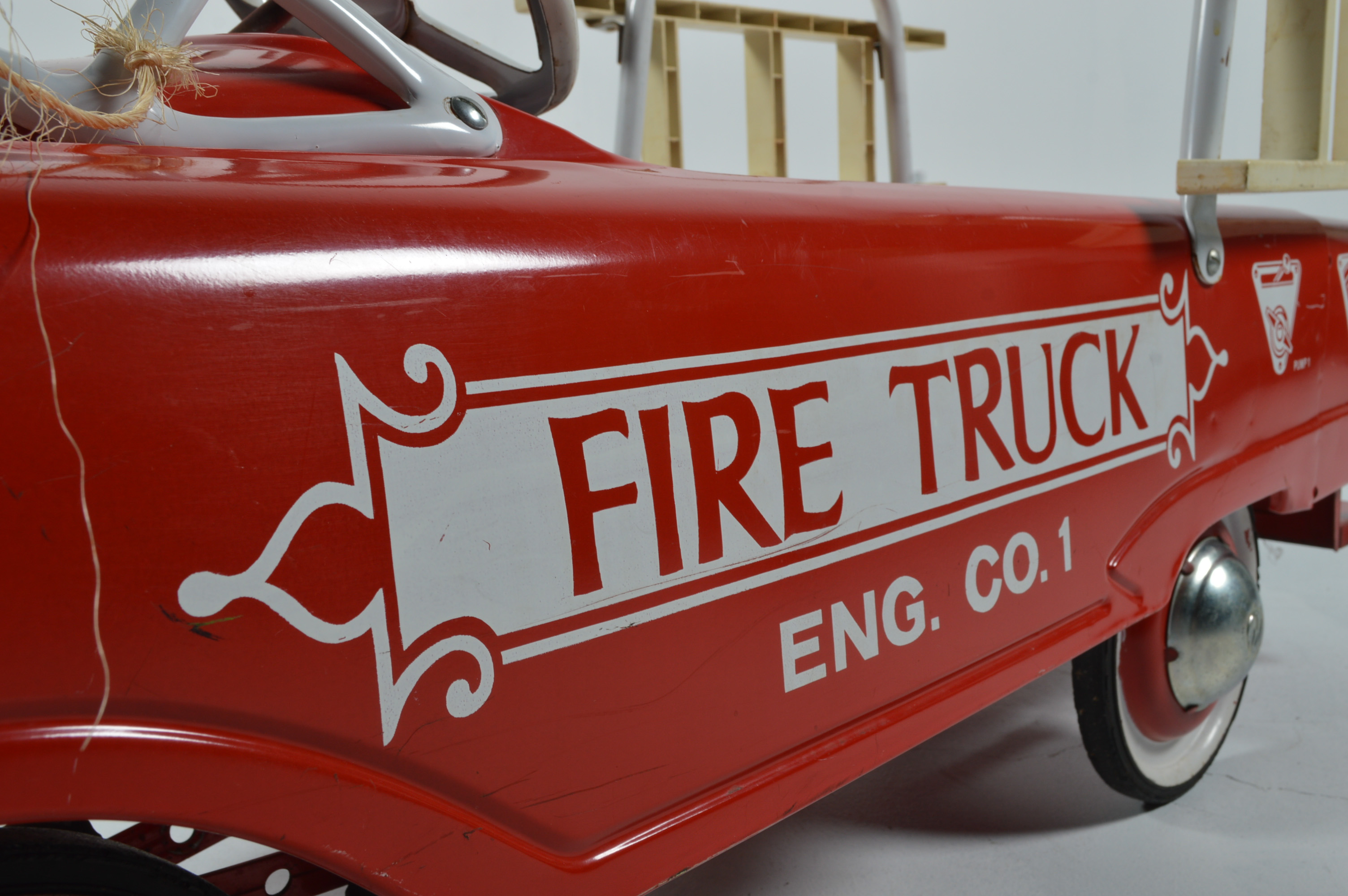 Vintage Murray Pressed Steel Pedal Fire Truck Eng. Co. 1 