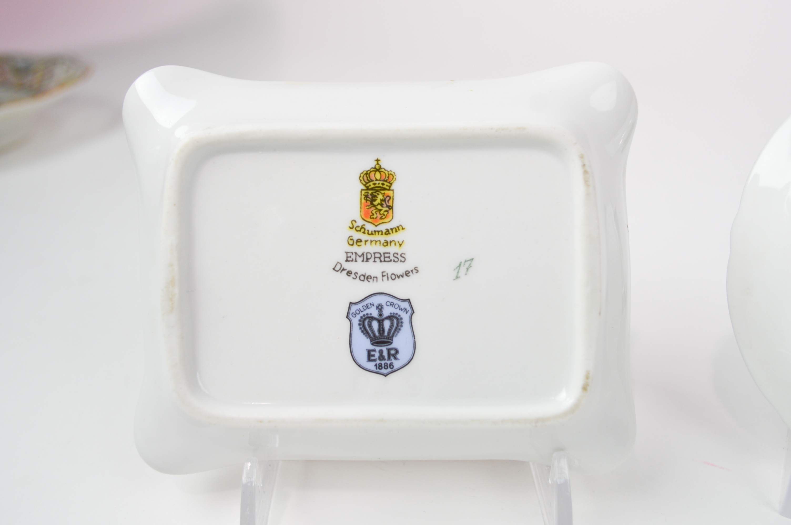 Assortment of "Dresden Flowers" Hand Painted China by Schumann 