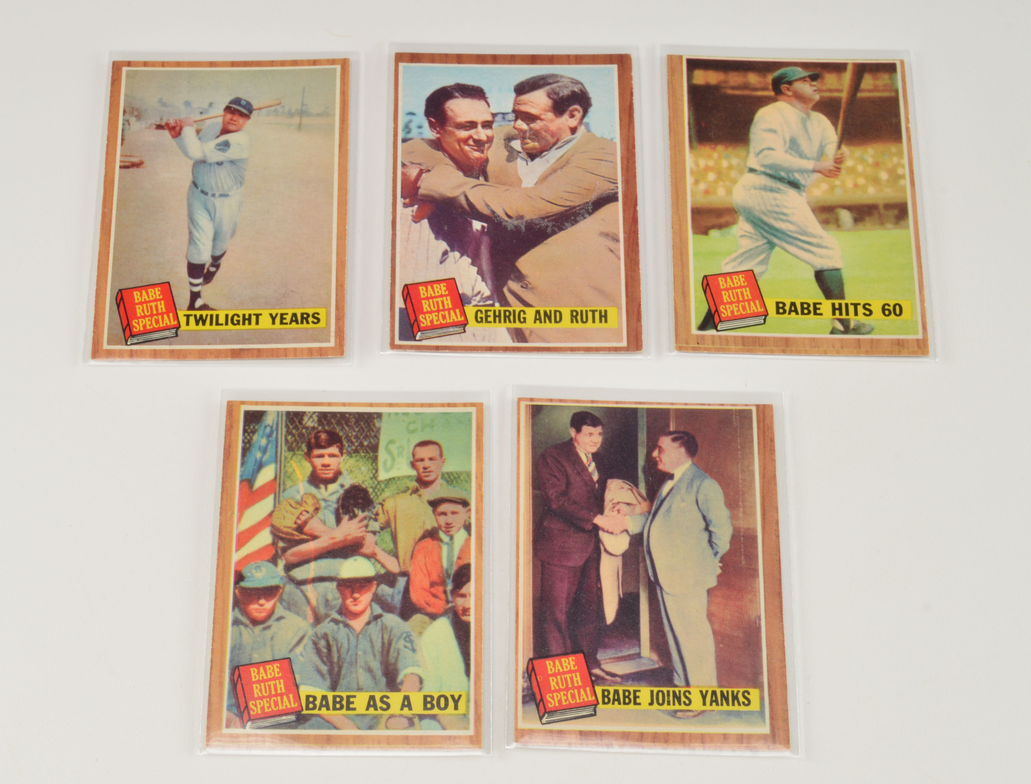 Lot Of 1962 Babe Ruth Topps Baseball Cards "The Babe Ruth Story"