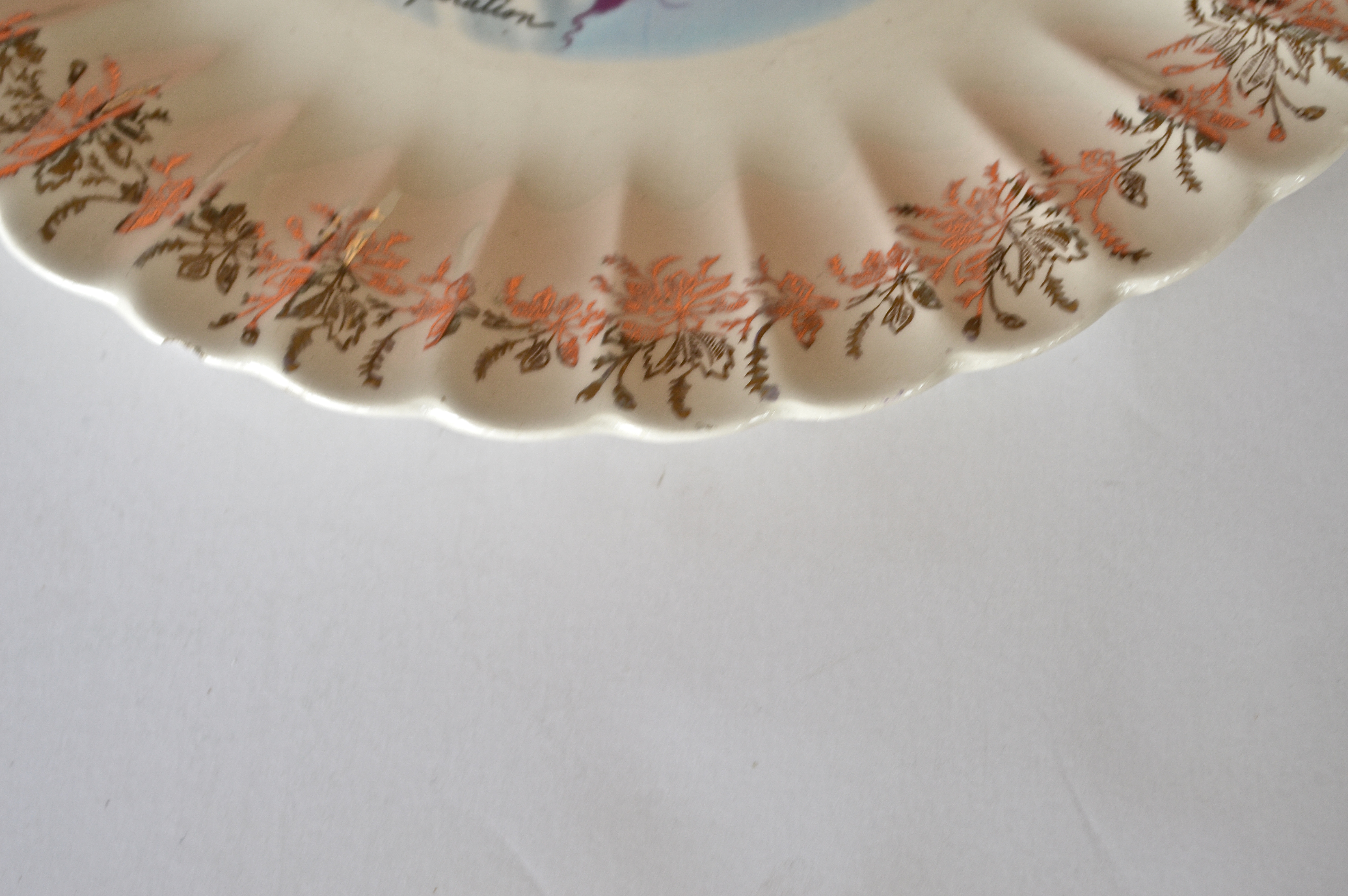 Pair of Vintage Hand-Painted Porcelain Plates