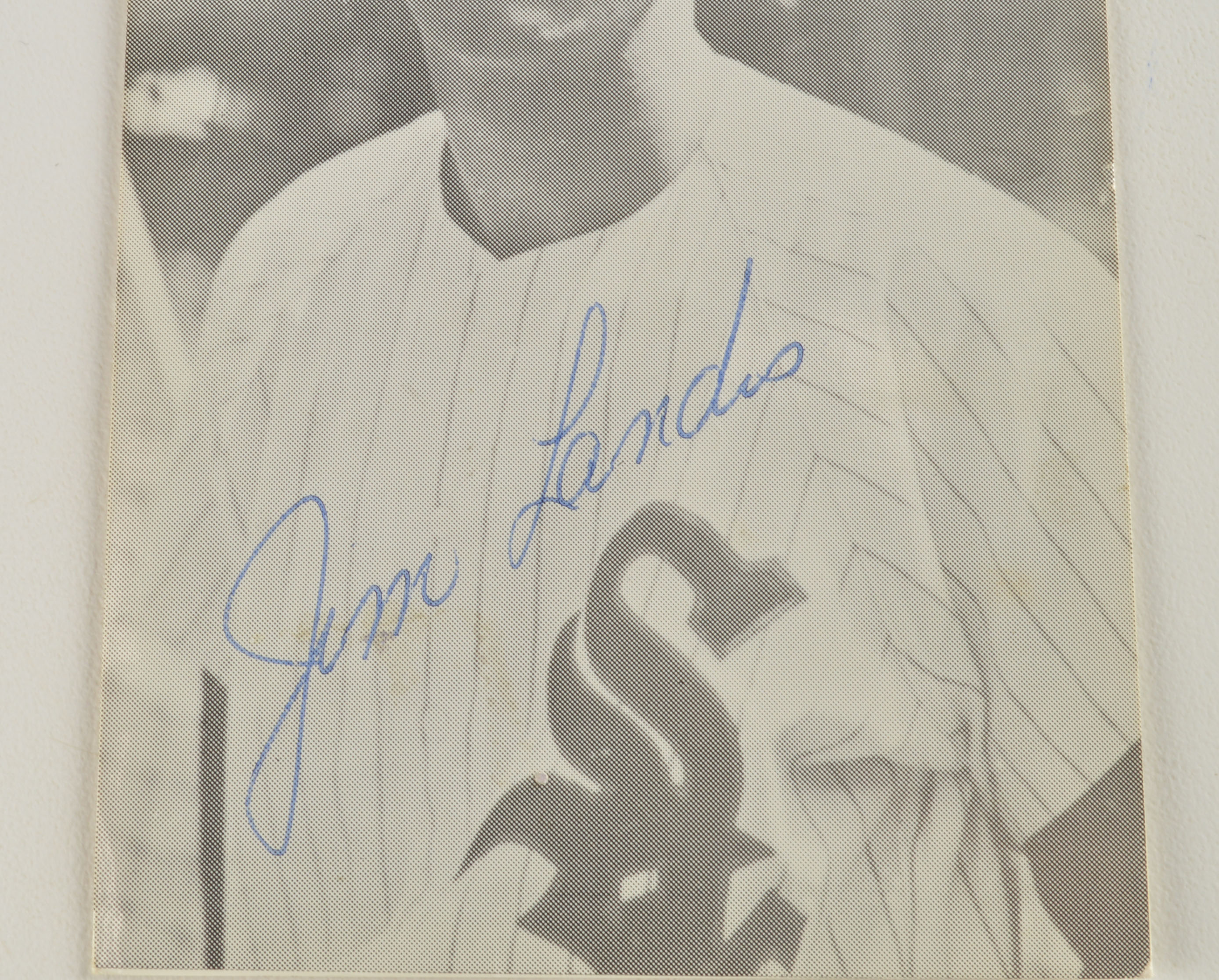 Four Vintage Signed Professional Baseball Players Pictures