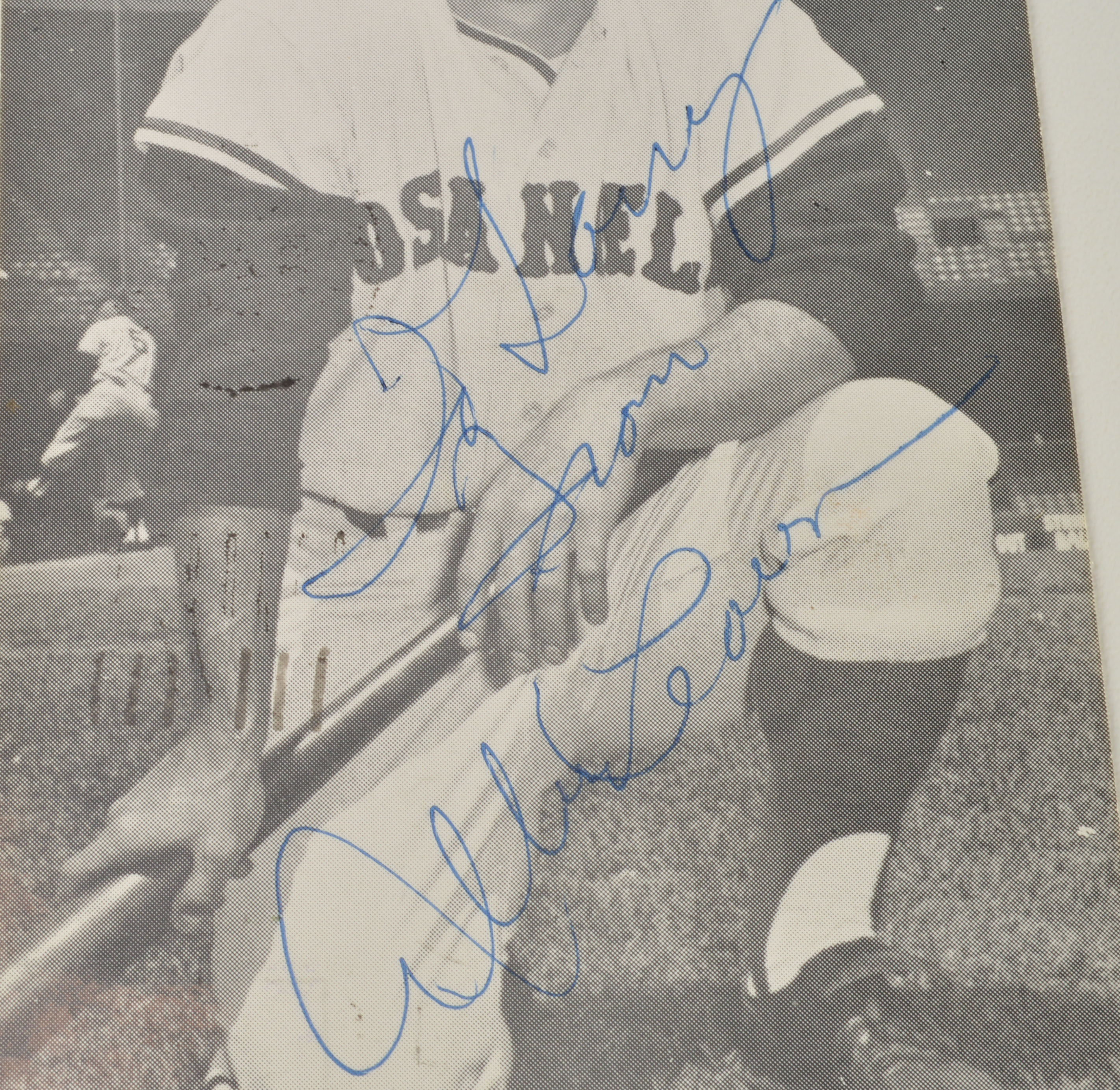 Four Vintage Signed Professional Baseball Players Pictures