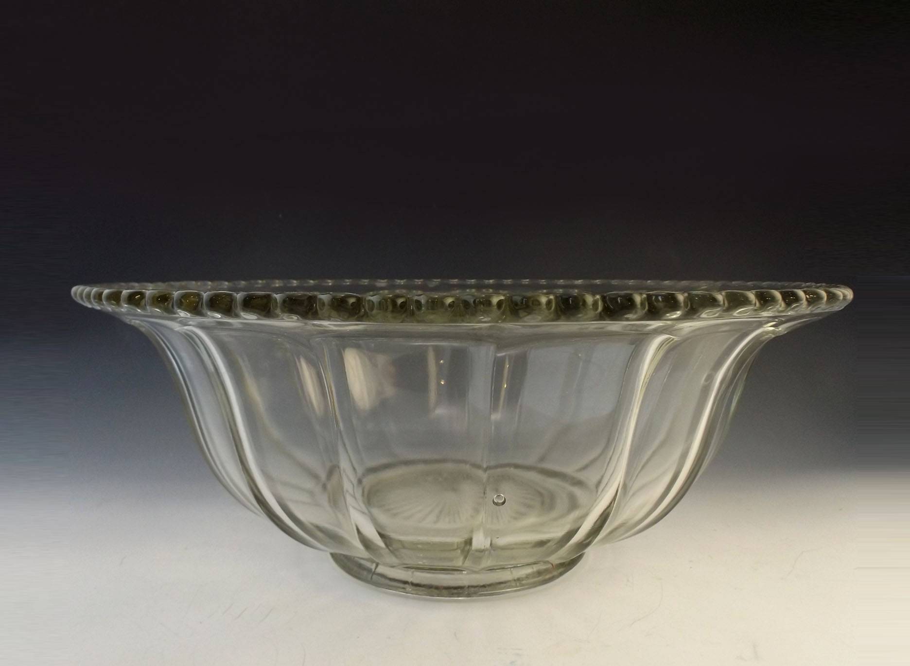 Early 20th Century Pressed Glass Punchbowl