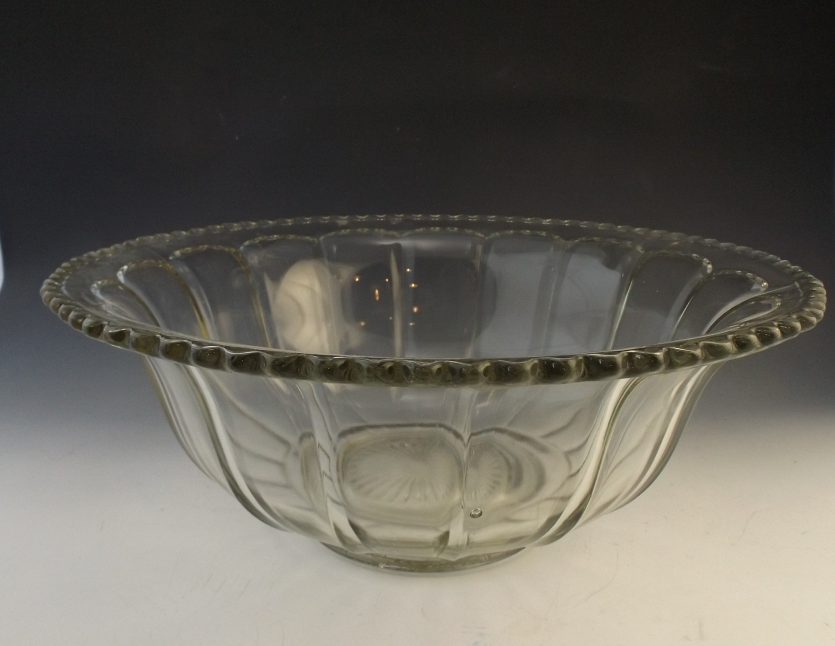 Early 20th Century Pressed Glass Punchbowl