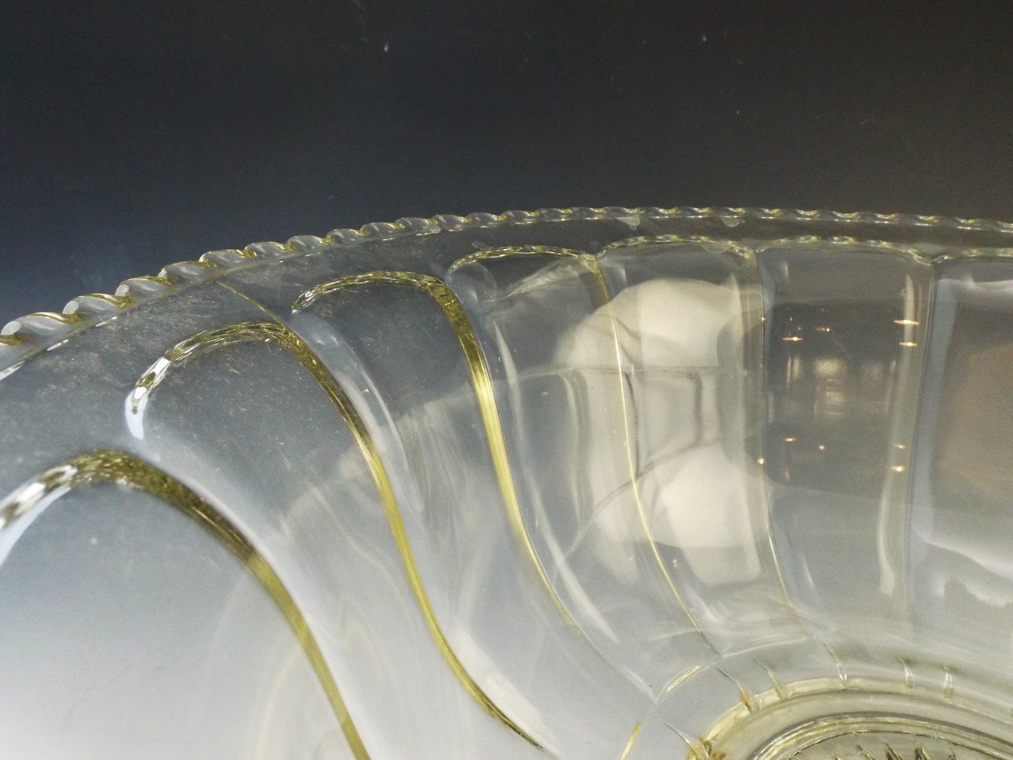 Early 20th Century Pressed Glass Punchbowl