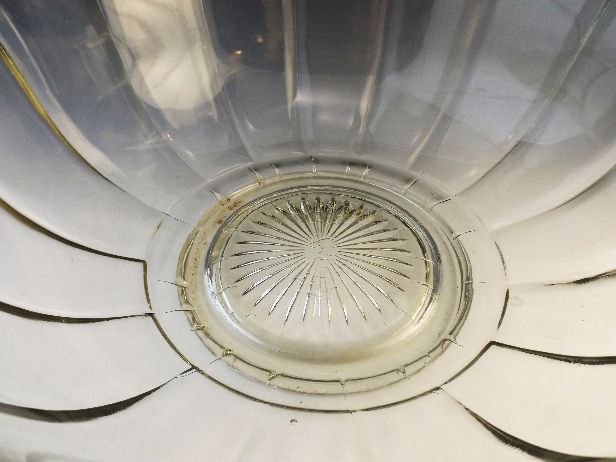 Early 20th Century Pressed Glass Punchbowl