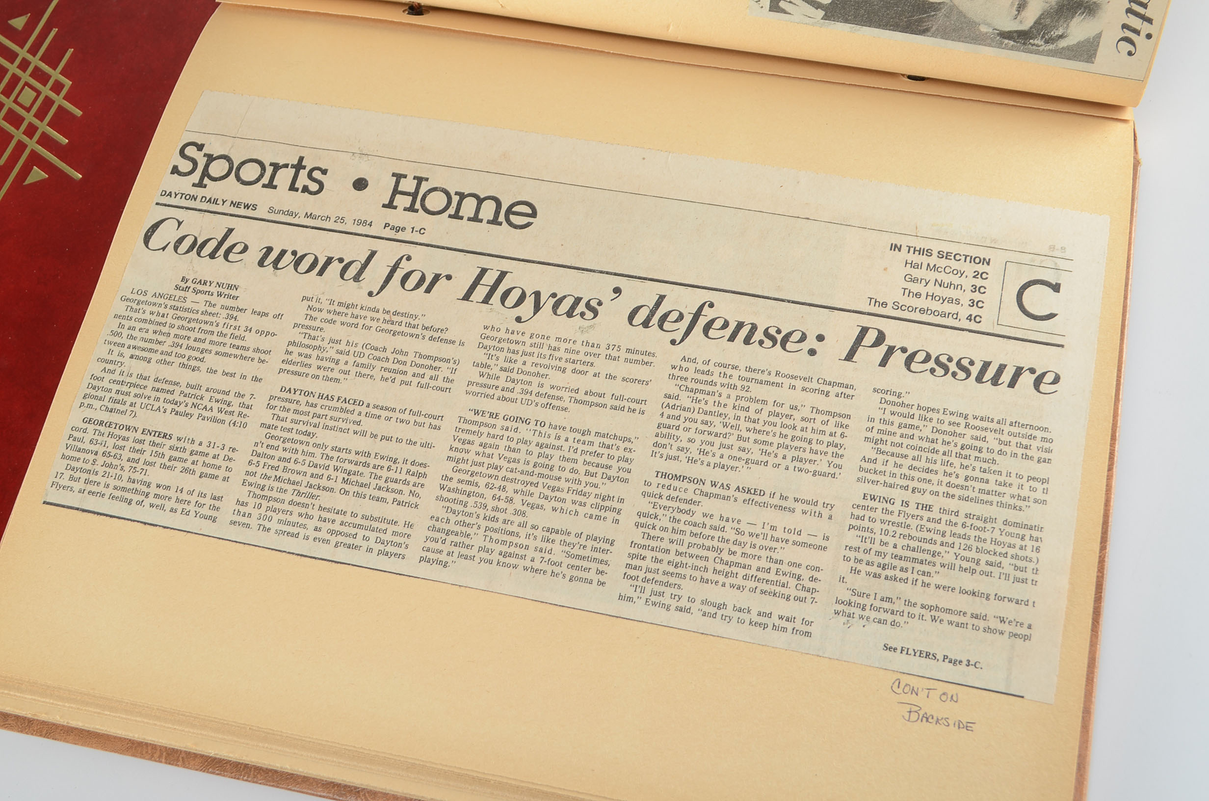 Collection Of Three College Basketball Sports Scrapbooks