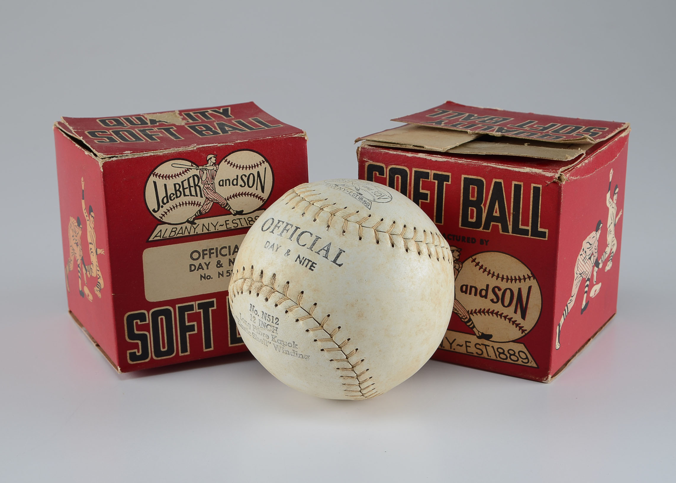 Two Vintage DeBeer Softballs With Boxes