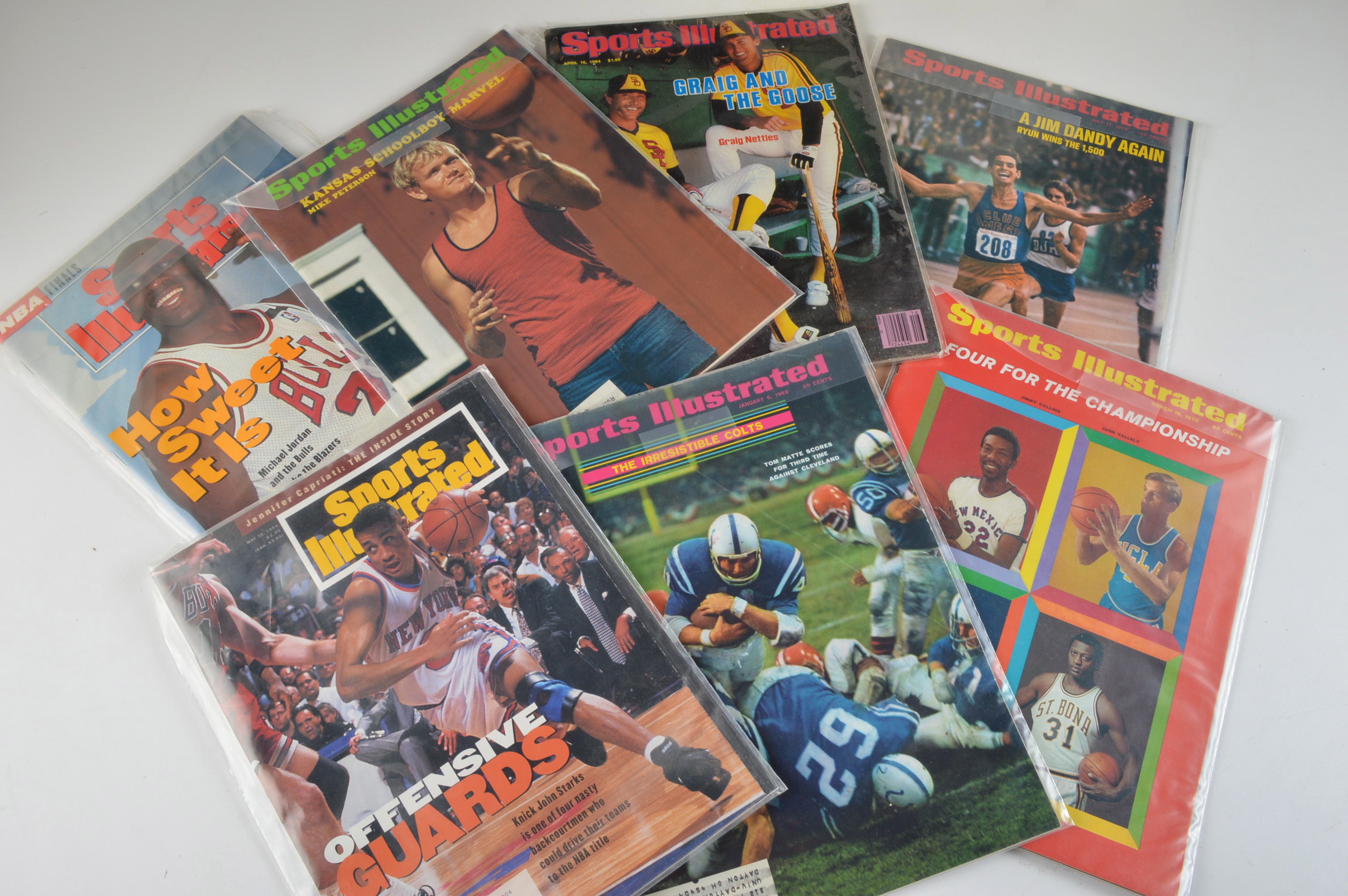 Large Box Lot of Vintage Sports Illustrated Magazines