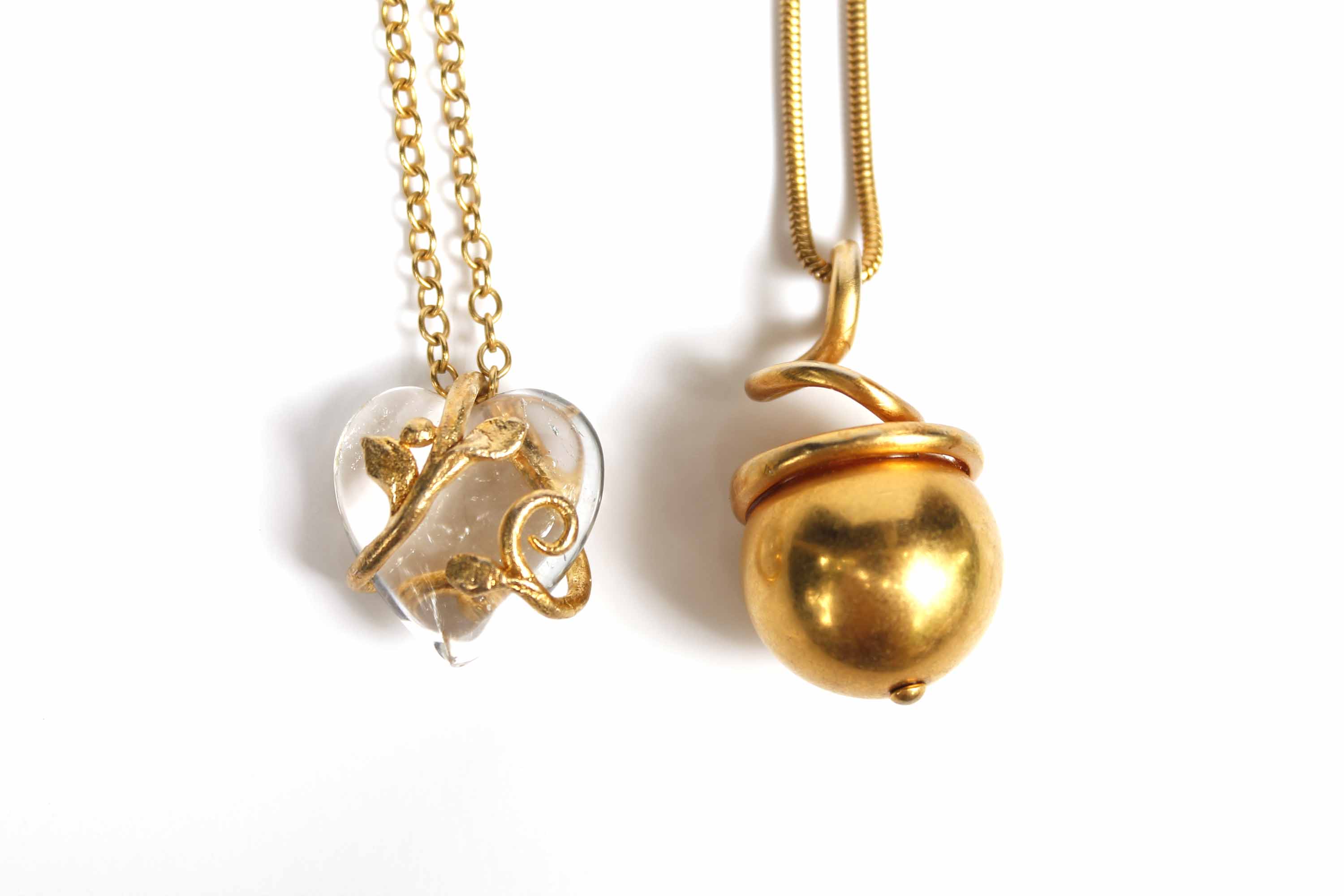 Gold Tone Modern Necklaces